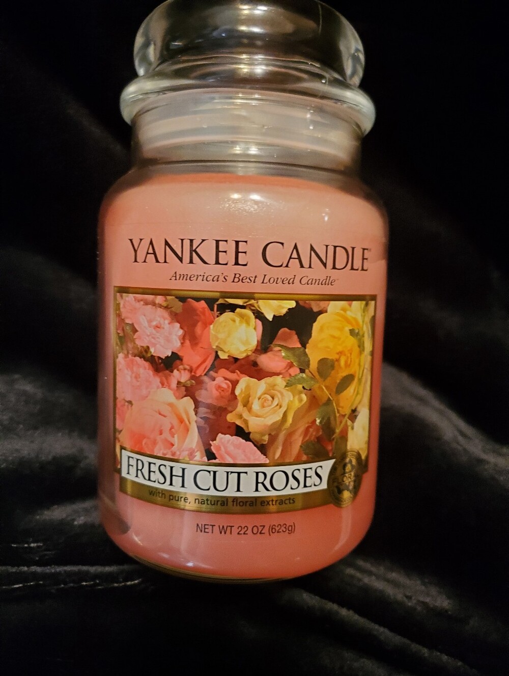 Yankee Candle Large Jar Candle Fresh Cut Roses Housewarmer 22oz Single Wick